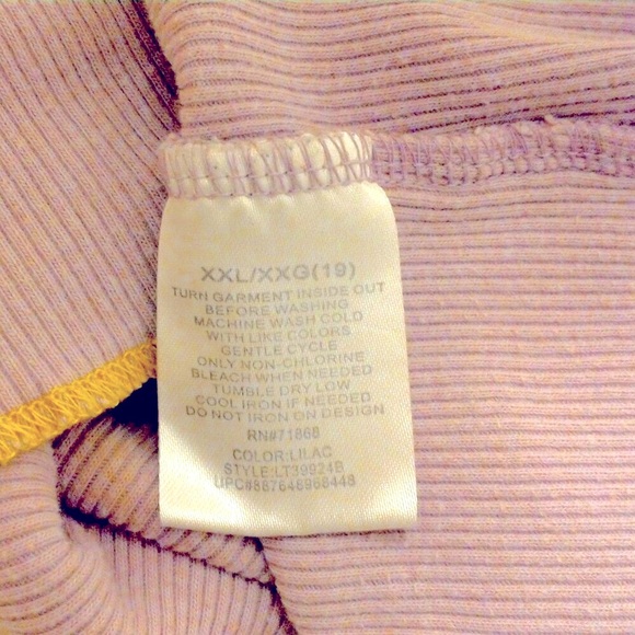 MTV y2k pink lilac with yellow trim cropped tank top vintage rare aesthetic - Picture 5 of 7